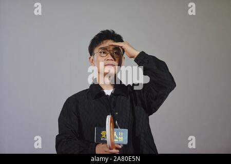 L'acteur chinois Dong Chengpeng, mieux connu sous le nom de Da Peng, assiste à un événement promotionnel pour le nouveau film "Mon cher menteur' dans la ville de Hangzhou, Chine, Moyen-Orient Zhej Banque D'Images