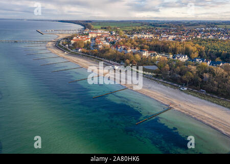 Vue aérienne de la station balnéaire de Kühlungsborn Allemagne Banque D'Images