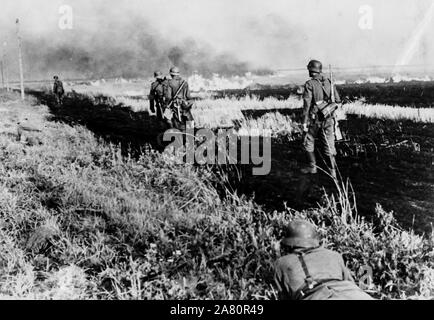 L'infanterie allemande sur le front russe, la seconde guerre mondiale, 1942 Banque D'Images
