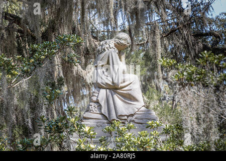 Statuaire Statue cimetière cimetière Bonaventure Savannah en Géorgie Banque D'Images