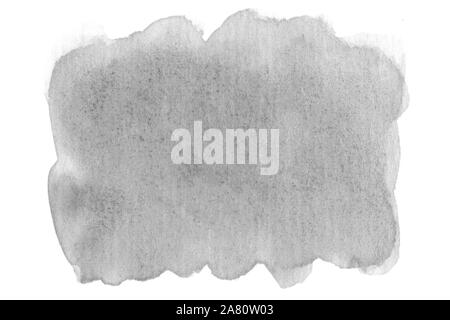 Aquarelle sur fond gris. L'élément de conception. Illustration d'encre gris. Repéré gris papier. Tissu teint main grise. Banque D'Images