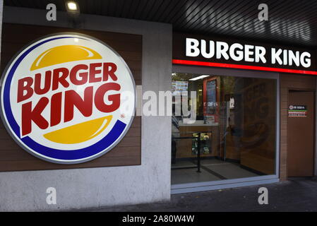 Madrid, Espagne. 5ème Nov, 2019. Un restaurant Burger King vu à Madrid. Crédit : John Milner SOPA/Images/ZUMA/Alamy Fil Live News Banque D'Images