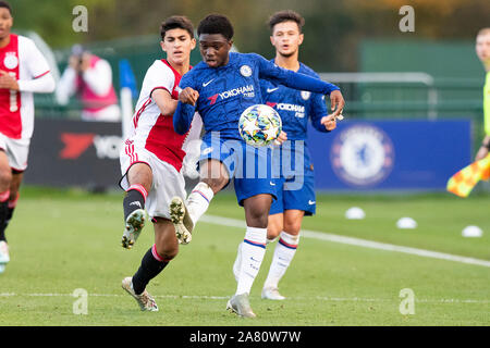 Cobham, Pays-Bas. 05Th Nov, 2019. 05-11-2019 Cobham COBHAM, Centre de formation, saison 2019/2020 Football Ligue des jeunes. Ajax U19 dvd Joshua Pynadath lors du match Chelsea FC U19 - U19 Ajax : Crédit Photos Pro/Alamy Live News Banque D'Images