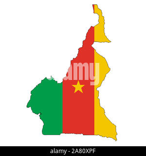 Cameroun un site sur fond blanc avec clipping path Banque D'Images