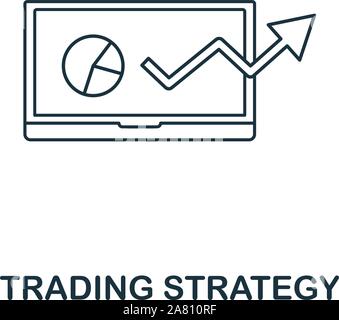 Stratégie de trading style du contour l'icône. Fine ligne Stratégie de trading pour l'icône de création logo, design graphique et plus Illustration de Vecteur