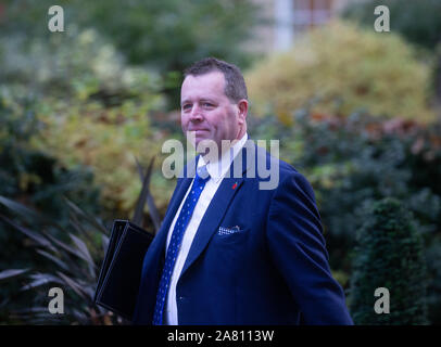 Mark Spencer, secrétaire parlementaire du Conseil du Trésor (Whip en chef), arrive pour une réunion du Cabinet. Banque D'Images