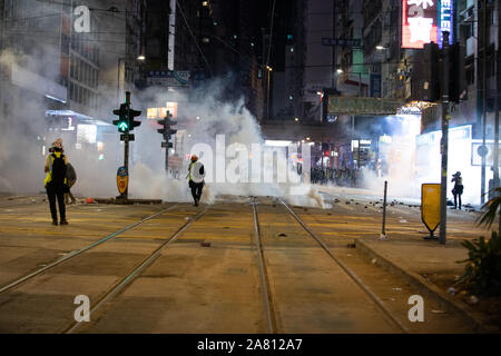 2 novembre Manifestations à Hong Kong Banque D'Images