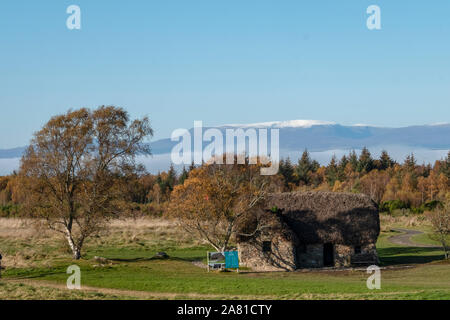 Culloden Moor cottage, Leanach. Le gîte date de l'époque de la bataille et a été récemment restauré par le National Trust for Scotland. Banque D'Images