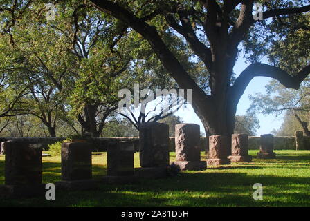 Le site d'enfouissement de Lyndon B Johnson et Claudia Alta "Lady Bird Johnson'. Banque D'Images