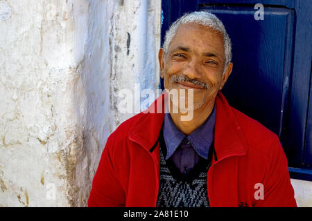 Rabat, Maroc - 22,04,2019 : l'homme marocain, un vendeur dans le marché - portrait Banque D'Images