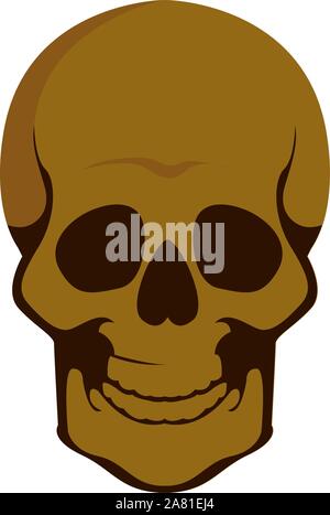 Skull Head, illustration, vecteur sur fond blanc. Illustration de Vecteur
