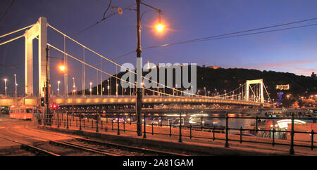 La Hongrie, Budapest, Erzsbet H'D, pont Elisabeth, Banque D'Images