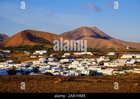 Uga, village près de Yaiza, région La Geria, Lanzarote, îles Canaries, Espagne Banque D'Images