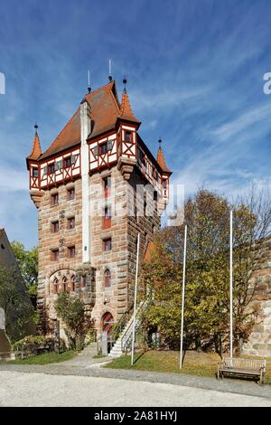 Schottenturm Abenberg, château, Château Haut, Abenberg, Lake District de Franconie, Middle Franconia, Castle Road, Franconia, Bavaria, Germany Banque D'Images