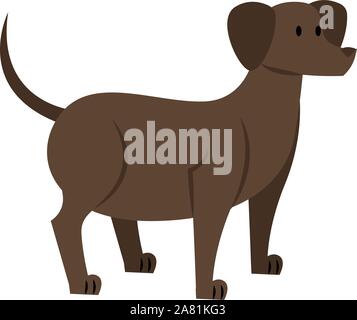 Fat dog, illustration, vecteur sur fond blanc. Illustration de Vecteur