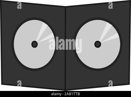 DVD disque, illustration, vecteur sur fond blanc. Illustration de Vecteur