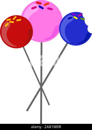 Cake pops, illustration, vecteur sur fond blanc. Illustration de Vecteur