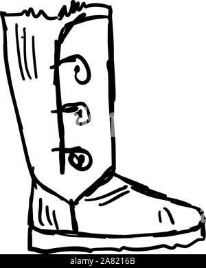 Mans boot, illustration, vecteur sur fond blanc. Illustration de Vecteur