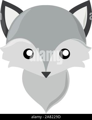 Wolfs head, illustration, vecteur sur fond blanc. Illustration de Vecteur