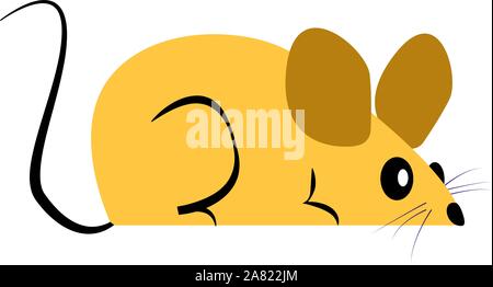 Souris jaune, illustration, vecteur sur fond blanc. Illustration de Vecteur