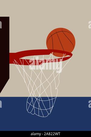 Basket-ball diaphane, illustration, vecteur sur fond blanc. Illustration de Vecteur