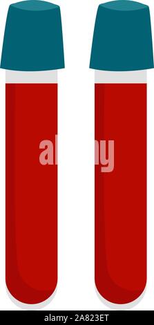 Des fioles de sang, illustration, vecteur sur fond blanc. Illustration de Vecteur