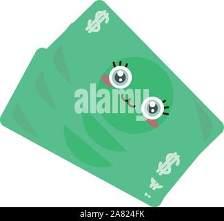 Dollars, illustration, vecteur sur fond blanc. Illustration de Vecteur