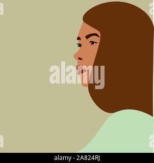 Girl, illustration, vecteur sur fond blanc. Illustration de Vecteur