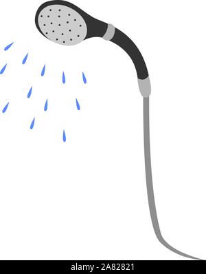 Douche, illustration, vecteur sur fond blanc. Illustration de Vecteur