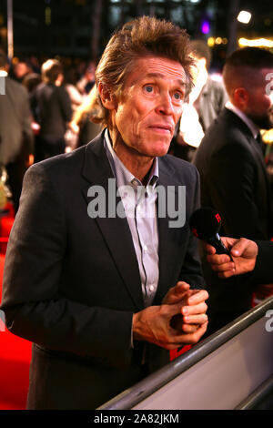 La 63e BFI London Film Festival UK Premiere de 'Le Phare' qui s'est tenue à l'odéon Luxe, Leicester Square - Arrivées avec : Willem Dafoe Où : London, Royaume-Uni Quand : 05 Oct 2019 Crédit : Mario Mitsis/WENN.com Banque D'Images