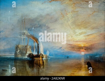 MALLARD JOSEPH WILLIAM TURNER (1775-1851) LES COMBATS TEMERAIRE TIRAIT À SON DERNIER POSTE À ÊTRE brisé (1838-1839) MUSÉE DES BEAUX-ARTS LOND Banque D'Images