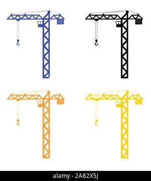 Illustration vecteur de grue à tour Illustration de Vecteur