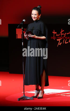 05 novembre, 2019. 05Th Nov, 2019. Zhang Ziyi, 05 novembre 2019 - Le 32e Festival International du Film de Tokyo, cérémonie de remise du prix, à Tokyo, au Japon, le 05 novembre, 2019. Credit : 2019/AFLO TIFF/Alamy Live News Banque D'Images