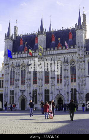 Cour provinciale de Bruges Markt Belgique landmarls Banque D'Images