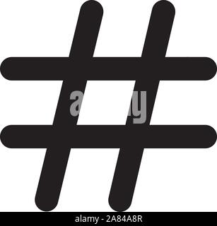 icône hashtags sur fond blanc. icône hashtags style design plat. Illustration de Vecteur