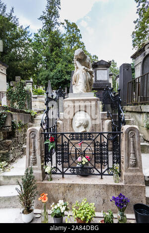 Un tombeau de Frédéric Chopin dans le cimetière du Père Lachaise, Paris Banque D'Images