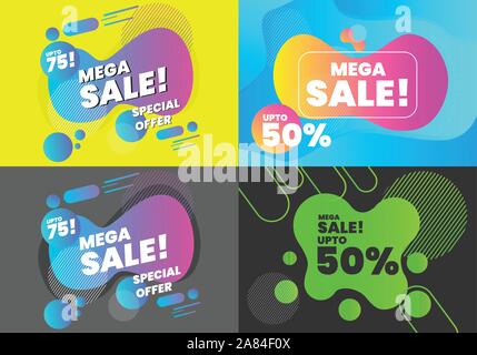 Offre spéciale - offre mega-plans promotionnels Illustration de Vecteur
