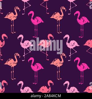 Seamess oiseaux flamants roses. Vector illustration. Illustration de Vecteur