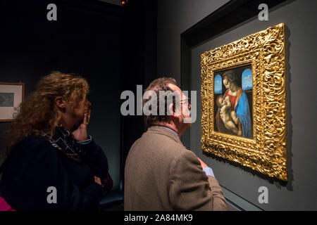 Leonardo et la Madonna Litta spectacle au musée Poldi Pezzoli (Carlo Cozzoli/Fotogramma, Milan - 2019-11-06) p.s. la foto e' utilizzabile nel rispetto del contesto dans cui e' stata scattata, e senza intento del diffamatorio decoro delle persone rappresentate Banque D'Images