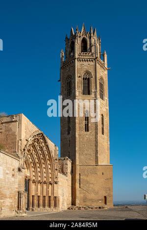 La vieille cathédrale de la ville de Lérida en Catalogne, Espagne Banque D'Images