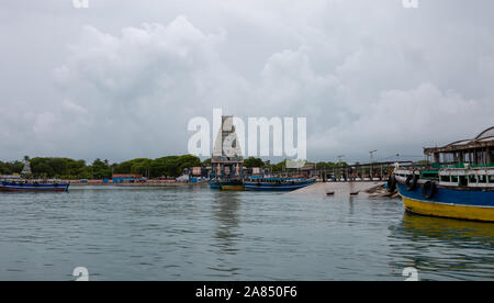 L'île de Nainativu, temple hindou Sri Naga Pooshani Amman Kovil, Sri Lanka Banque D'Images