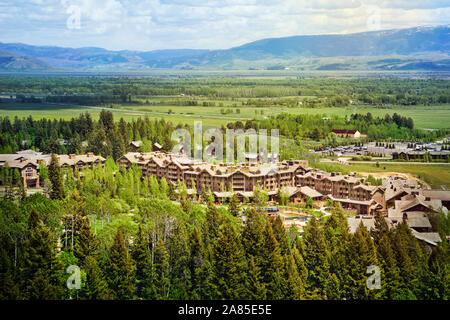 Four Seasons Resort Jackson Hole Ski Lodge de luxe à Teton Village Banque D'Images