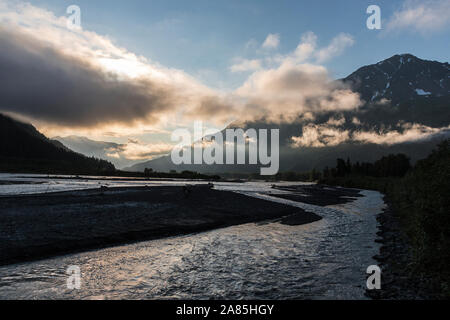 Un paysage de Kenai Fjords National Park en Alaska dans la péninsule de Kenai. Banque D'Images