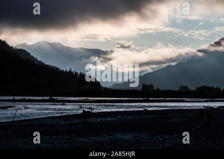 Un paysage de Kenai Fjords National Park en Alaska dans la péninsule de Kenai. Banque D'Images