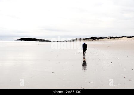 Penninsular Rhoshilli Beach, Gower, au Pays de Galles Banque D'Images