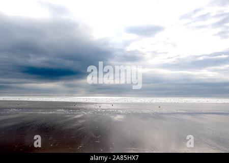 Penninsular Rhoshilli Beach, Gower, au Pays de Galles Banque D'Images