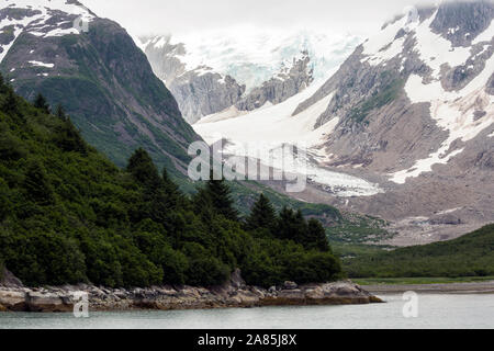 Un paysage de Kenai Fjords National Park en Alaska dans la péninsule de Kenai. Banque D'Images