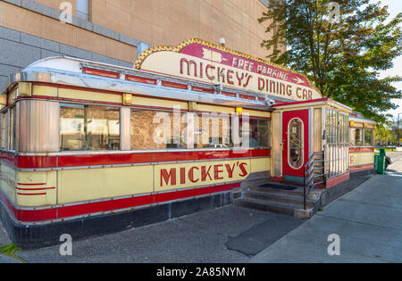 St Paul, MN. Mickey's Diner historique dans le centre-ville de Saint Paul, Minnesota, USA Banque D'Images