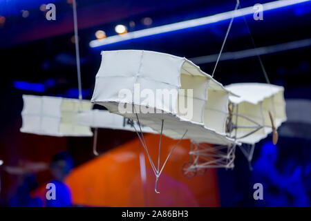 Exposition de l'aviation historique maquette d'une première version et de l'objet de l'étude Banque D'Images