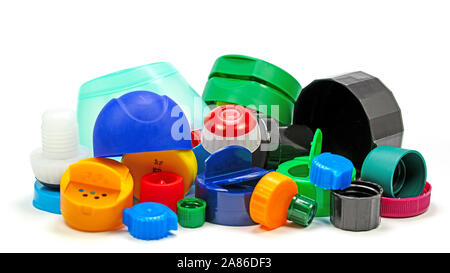 Les déchets en plastique dans le ménage, le tri des déchets Banque D'Images